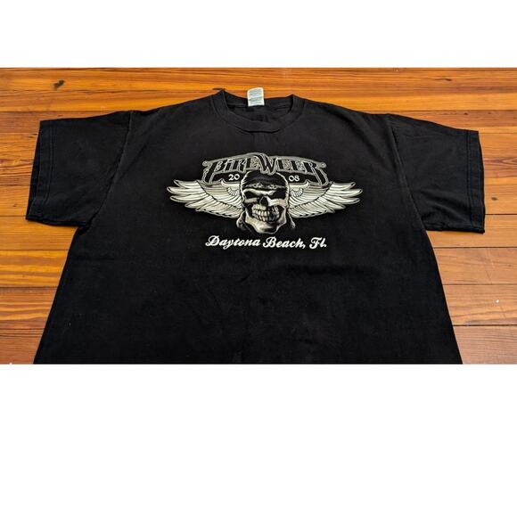 VTG Y2K Bike Week 2008 Skull Shirt Size XL - Picture 3 of 6
